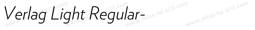 Verlag Light Regular字体转换